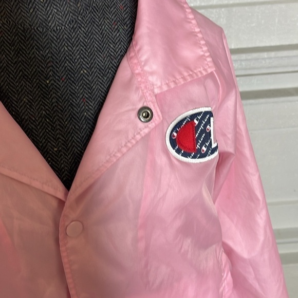Champion pink crop coaches jacket Size Large - Picture 5 of 8